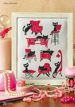 HH cross stitch kit Zvířat bavlněné vlákno Love lock plátno, šití, vyšívání den naughty černá kočka