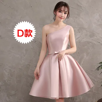 HJZY-65F#Krátké Večerní šaty růžové šampaňské Světle modré Narozeninové Party Prom Šaty, maturitní šaty, dívky, velkoobchod, přizpůsobit