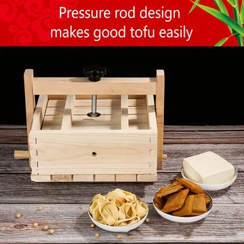 HOT DIY Dřevěné Tofu Tiskové Formy Set Domácí 2-V-1 Manuální Sýr Sójový Tvaroh Výrobu Formy Kuchyňské Doplňky