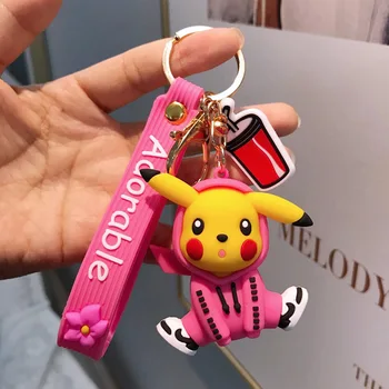 Hot Prodej Pikachu Japonské Kreslené Klíčenka Bag Dekorace, Přívěšek Na Klíče Fashion Girl Nejlepší Dárek Pro Přítele Krásné Šperky