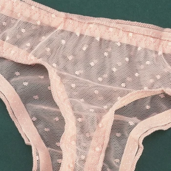 Hot Prodej Ultra-tenký Japonský Styl Mesh Kalhotky Dámské Kalhotky Nízké Pasu Průsvitná Sexy Tanga Sladké ve tvaru T Kalhotky