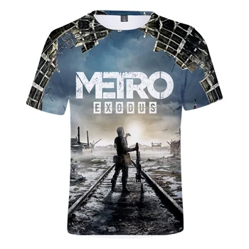 Hra Metro Exodus 3D Tisk T-Shirt Muži/Ženy Letní Móda Krátký Rukáv Muži Ženy Módní Ležérní T Košile