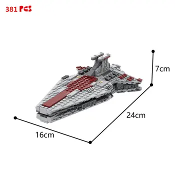Hvězda Venator-class Cruiser model, stavební bloky, PF-38313 Republic attack cruiser Jediský Křižník cihly hračky pro děti nebo dospělé