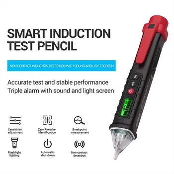 Inteligentní bezkontaktní Test Pero Alarm AC Detektor Napětí Metr Tester Pen LED Volt Proud Tester Napětí Měřicí Nástroje
