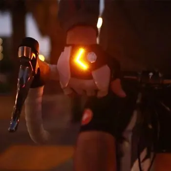 Inteligentní LED dioda Signálu Výstražné Světlo Venkovní Jezdecké Rukavice Muži Ženy Cyklistika Oblečení Rukavice pro Silniční Kolo B2