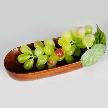 Japonský Styl Dřevěný Malý Podnos z Masivního Dřeva Ovocný Talíř Sushi Zásobník Box 17*8*4 cm