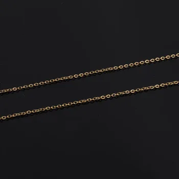 Jaymaxi 1,5 mm Nerezová Ocel Řetěz Náhrdelník DIY Šperky, Řetízek 75cm(30inch) Gold barva Rose gold barva 20Pieces/lot