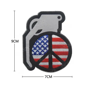 Jedna Velikost Zabije Všechny Výšivky Patch US Army Vojenské Taktické Záplaty Bojové Nášivky Znaku Míru Vyšívané Odznaky