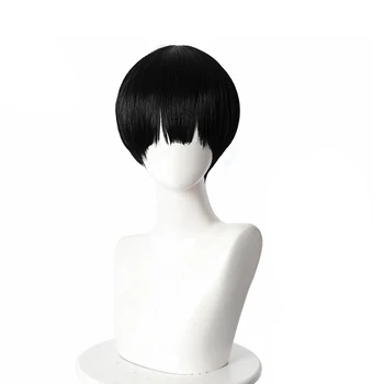 Jibaku Shounen Hanako-kun Hanako Kun Cosplay Paruka Černé Krátké Syntetické Vlasy Kostým Roli Hrát Paruky Pelucas