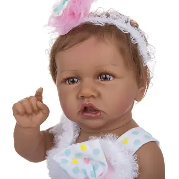 KEIUMI Všechny Silikonové Reborn Baby Panenky 23 Inch Skutečný Život Dítě Silikonové Dívka Hračky Pro Dítě Dárek k Narozeninám XAMS Dárky