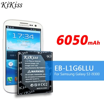 KiKiss 6050mAh Lithium EB-L1G6LLU Baterie Telefonu Pro Samsung Galaxy S3 SIII I9300 I9300i I9305 i747 i535 L710 T999 EB L1G6LLU