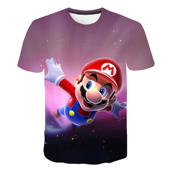Kluci Mario tričko SuperMario Tisku Oblečení, Dívky, 3D Funny T-košile Kostým Děti 2021 letní Oblečení Děti Trička Dětská Trička