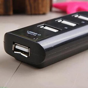 Kompaktní Velikost Mini 4 Port USB 2.0 High Speed Hub Splitter Adaptér 480 Mbps pro PC, Notebook, Wit, USB Kabel