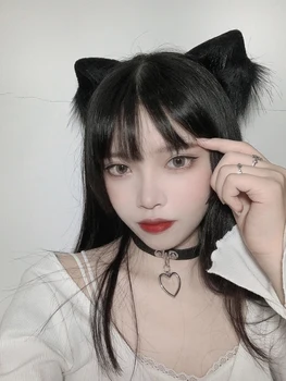 Kočičí Uši Anime Cosplay Lolita Gotický Vlasy Roztomilé Doplňky, Japonské Fox Fox Plyšové Uši a Ocas, Zajíček Uši