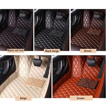Kožené Vlastní auto podlaha Nohy podložky Pro bmw f10 x5 e53 e70 x4 f11 x3 e83 x1 f48 e90 x6 e71 f34 e70 e30 vodotěsné příslušenství