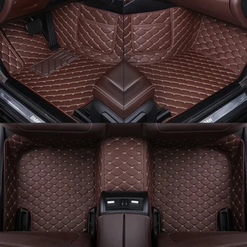Kožené Vlastní auto podlahové rohože pro FORD Focus C-MAX, fusion, Mondeo Explorer Mondeo Taurus, Mustang GT Kuga kobercem Telefon do kapsy