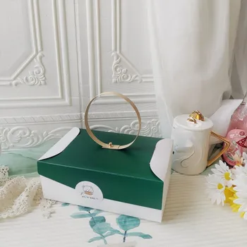 Kreativní Luxusní Zelená Růžová Dárková Taška Box na Party, Baby Sprcha Papír, Čokoláda Krabice Balení/Svatební Laskavosti candy Boxy Obsahují