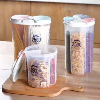 Kuchyňské Skladovací Nádrže Úložný Box Organizátor Transparentní Plastové Plechovky, Nádoby Pro Kuchyň Multi-obilí Sušené Skladování Potravin Případech