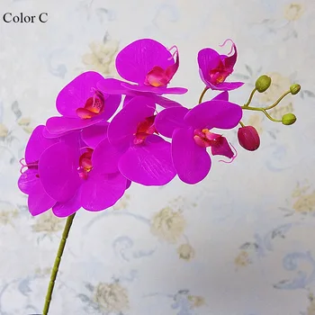 Latex Skutečný dotek Umělé Orchidej květina bílá Butterfly Orchideje falešné květiny pro DIY Domácí párty, Svatební Dekorace flores