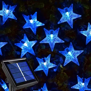 LED Solární Hvězdy Řetězec Světla Venkovní 20-100LED Vánoční Světlo s 8 Režimy Dekorativní Víla Světla pro Zahradní Terasa Svatební
