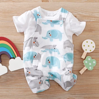 Letní Baby Boy Oblečení Oblečení Set pro Novorozence Kombinézy Kreslené dětské Oblečení New Born Tepláková 0 3 6 9 12 18 24 Měsíců