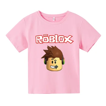 Letní Děti Robloxing Topy Krátký Rukáv T-shirt Cotton Trička Dívky, Oblečení Pro Velké Kluky Tee kostýmy kawaii vánoční tričko
