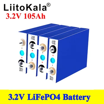 LiitoKala 3,2 V 100Ah 105Ah lifepo4 baterie 3C 300A absolutoria za DIY 12V 24V 36V 48V 400Ah baterii, loď, karavan, skútr