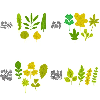 Listoví, Listy, Větve Botanické Kovové Řemesla Zemře Řezání Pro Diy Scrapbooking Papír Ruční Formy 2021 Ražba Nové