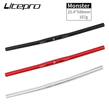 Litepro Monster Skládací Kolo Horizontální Řídítka 25.4*540/580 mm Hliníkové Slitiny Ultra-Light Řídítka Iamok Díly jízdních Kol
