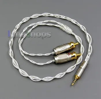 LN006082 4 Jádra Čistého Stříbra Stínění 2,5 mm TRRS NA 2 RCA Audio Kabel Adaptéru Pro Astell&Kern AK240 AK380 AK320 DP-X1