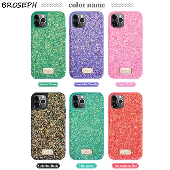 Luxusní Třpytky Telefon Pouzdro pro iPhone12 Mini 11 Pro Max X Xr Xs Max Případech Candy Barva Kožené pouzdro Pro iPhone 7 8 Plus SE roku 2020