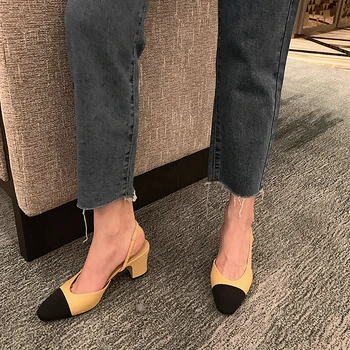 Luxusní Značky Letní Ploché Sandály Ženy 2021 Značkové Černé Boty Meruňkové Lodičky Mul