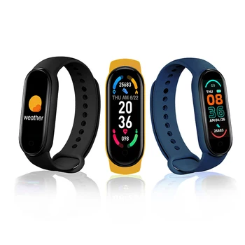 M6 Chytré Hodinky Náramek Fitness Tracker Heart Rate Monitor Krevního Tlaku Barevný Displej Chytrý Náramek Pro Mobilní Telefon