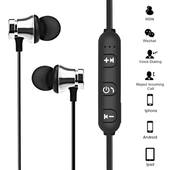 Magnetické Bezdrátové Bluetooth Sluchátka Hudební Headset Telefon Sluchátka Sportovní Sluchátka Sluchátka S Mic S8