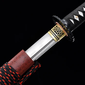 Masahiro Meče Skutečné Japonské Samurajské Meče Katana Z Překládané Oceli Damascus Blade Bitvu Připraven Espadas Ostrý Řezací Nůž Praxi