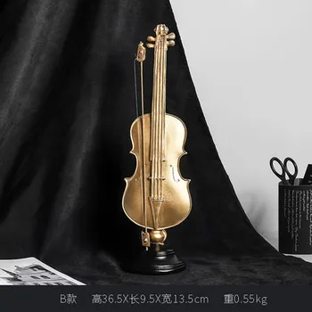 [MGT] v Evropě originalita zlaté nástroj, saxofon, housle Pryskyřice moderního Home decor Art Dekorace ozdoby sochy