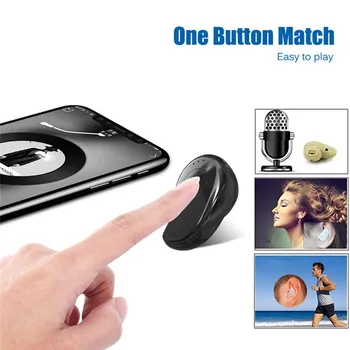 Mini Bezdrátová Bluetooth Sluchátka do uší Sportovní Sluchátka Sluchátka Sluchátka s Mic Všechny smartphony pro iPhone Samsung HTC Xiaomi