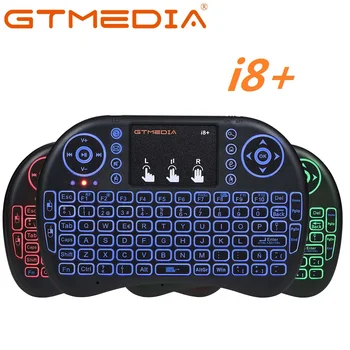 Mini Podsvícená Klávesnice GTMEDIA i8 Španělsko rusky s 2.4 G BT Touchpad ,Výměnné 3 Barvy Podsvícení, Li-ion Baterie pro TV Box PC