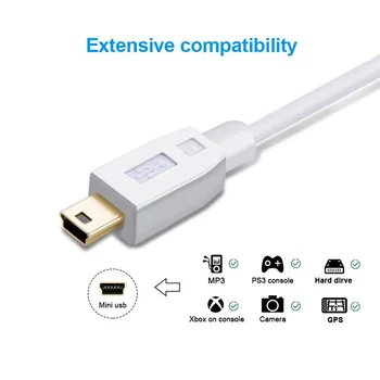 Mini USB na USB-C Kabel,USB C Mini B Kabel pro GoPro Hero 3+, PS3 Controller & Mini B Zařízení
