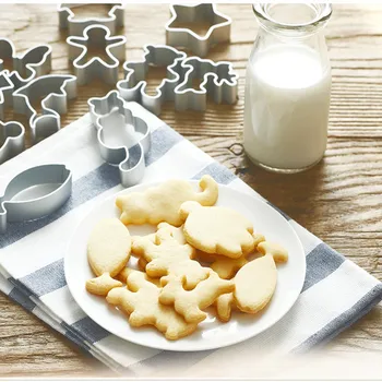 Multi tvaru Cookie Frézy Formy Nástrojů Fondant Sušenky Fréza Formy Pečivo Dort Formy Vánoční Kuchyně, Pečení Zdobení Nástroje