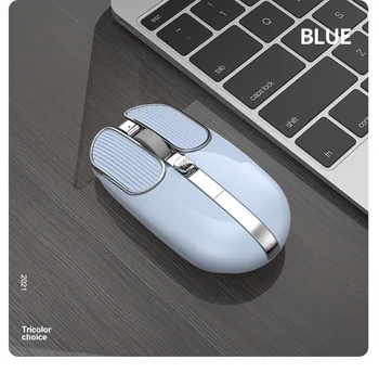 Myši Bluetooth Bezdrátové 2,4 Gz Dobíjecí Mute s Rocker pro Laptop Macbook iPad Plochu PC, Mobilní Telefon
