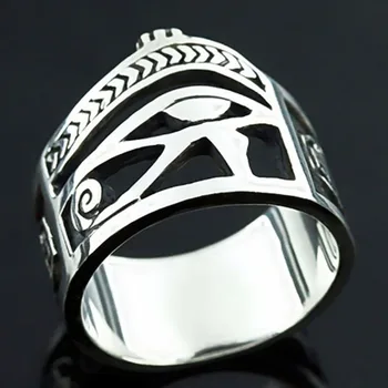 Módní Duté Oko Gravírování Brouk Vzor Prsten Šperky Pánské Dámské Retro Hip Hop Prst Prsten, Dárek Příslušenství