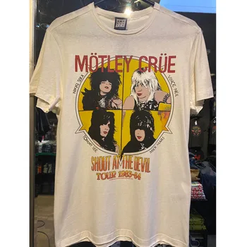 Mötley Crüe Retro volné print unisex T-shirt