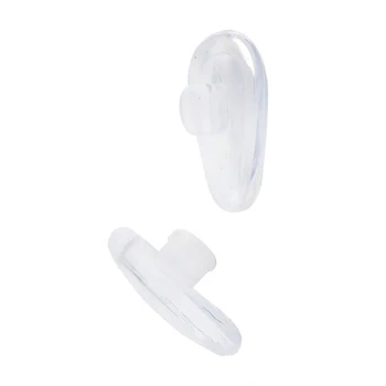 Měkký eliptický silikonové nos podložky pro sklenice (transparentní, 5 párů)