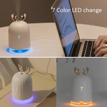 Měnící se světlo LED Noční lampa světlo s 220ml USB Aroma Esenciální Olej Difuzor Ultrazvukový Zvlhčovač Cool Mist pro dítě doma