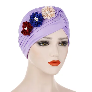 Na Prodej Ženy Květinové Turban Muslimský Šátek Cap Vlasy Příslušenství Pružné Látkové Čelenky Čepice Beanie Klobouk Chemo