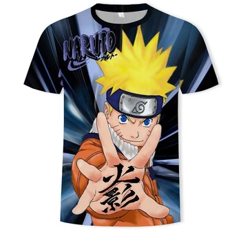 Nadrozměrné T Košile Letní Naruto - Pánské Oblečení 3d Tisk Módní T-košile Anime Cartoon Znaky Harajuku Street Módní