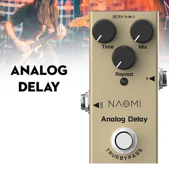 NAOMI NEP-10 Analog Delay Kytarový Efekt Pedál s ABS Ovládací Knoflíky Mini Single Kytara Pedál pro Elektrickou kytaru příslušenství