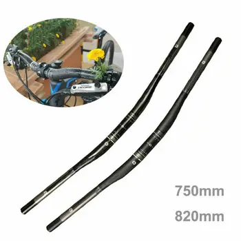 NAPŘÍKLAD 31,8 mm Carbon Fiber Řídítka MTB Kolo Stoupačky Řídítka Mountain Bike Rukojeť Bar 750/820mm Horizontální Bar