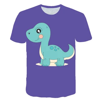 Narozeniny T-Shirt Děti Dětské Chlapci Dívky T-Shirt Dinosaurus 3D Tištěné Karikatury Party Tričko Dinosaurus, Žába Chlapce Módní Tričko Oblečení